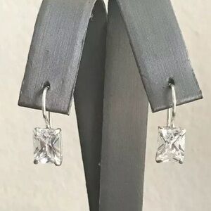 Silpada Sterling Silver Cubic Zirconia earrings on French locking wires W0353